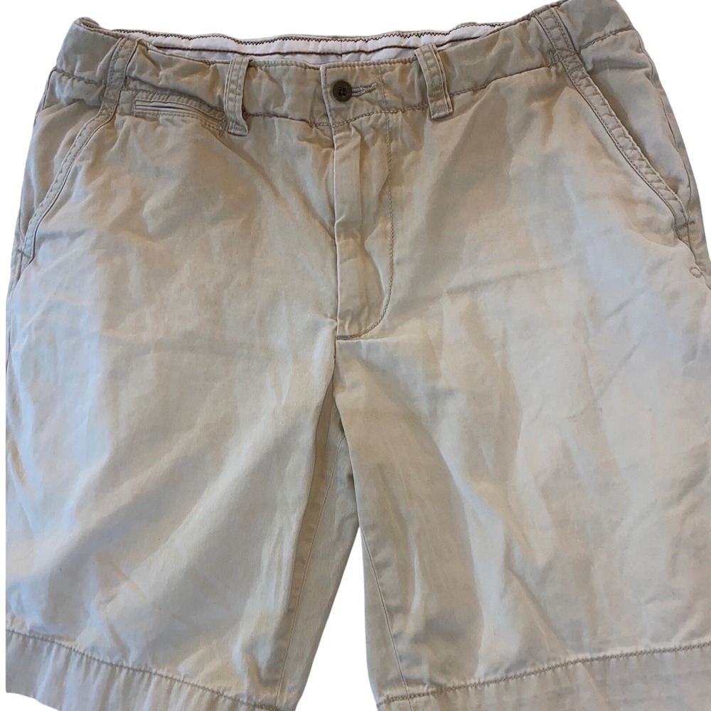 Polo‎ Ralph Lauren Chino Shorts Mens 35 Khaki Cotton Twill Flat Front Pony Logo